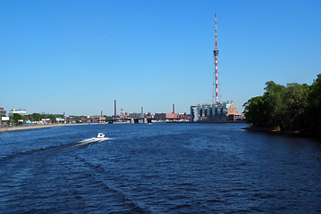 Image showing Tv-tower on Neva River, Saint-Petersburg, Russia