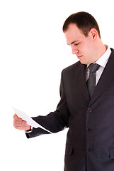 Image showing businessman read paper