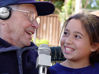 Image showing Family karaoke