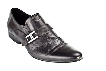 Image showing black male shoe with buckle