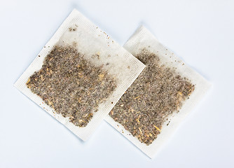 Image showing herbal tea bags laying on table