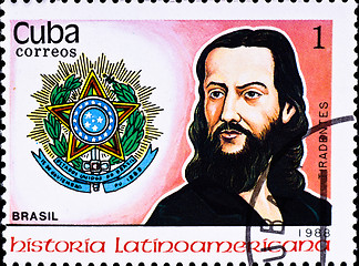 Image showing postage stamp shows Jose da Silva Xavier