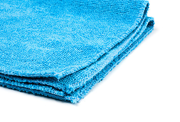 Image showing blue microfiber duster closeup