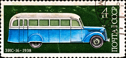 Image showing postage stamp shows vintage car 