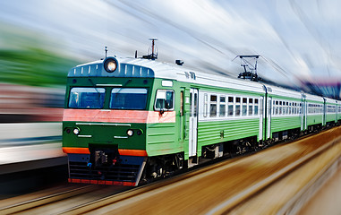 Image showing fast passanger train