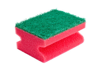 Image showing red and green sponge