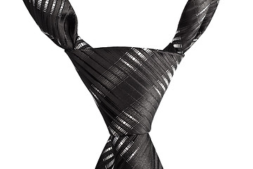 Image showing necktie knot closeup