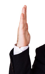 Image showing businessman hand up