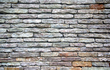 Image showing Old Grey Brick Wall