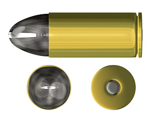 Image showing bullet orthogonal view (3D) 