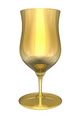 Image showing 3D illustration of a golden cup