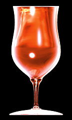 Image showing red glass on the black background 