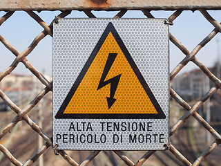 Image showing Electric shock sign