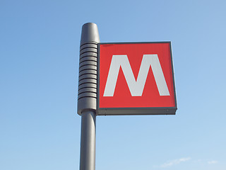 Image showing Subway sign