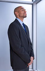 Image showing Businessman looking zen