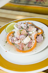 Image showing salpicon de mariscos Spanish seafood salad San Luis San Andres I