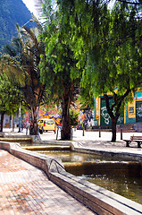 Image showing water running canals on Avenida Jimenez  Parque de los Periodist