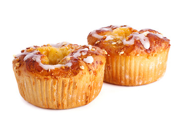 Image showing two apple cakes