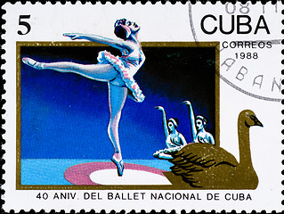 Image showing postage stamp celebration cuban ballet anniversary