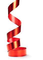 Image showing red ribbon falling down
