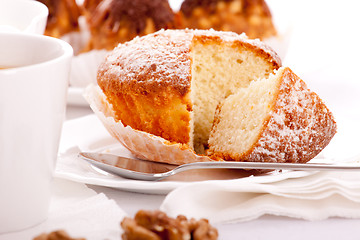 Image showing sweet cake on white dish