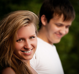Image showing beautiful couple smiling