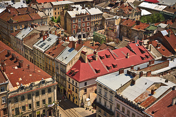 Image showing Lviv at summer, view from city hall