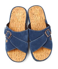 Image showing blue slippers