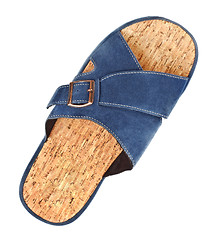 Image showing blue slipper