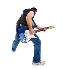 Image showing rocker playing guitar