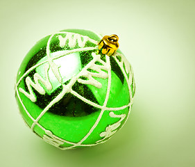 Image showing green decoration ball