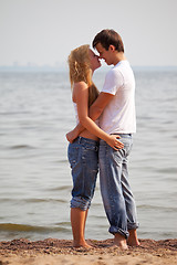 Image showing young couple on beach