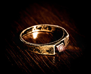 Image showing old silver ring