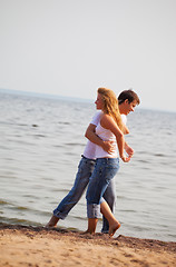 Image showing couple fun on a beach