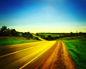 Image showing highway under blue sky