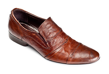 Image showing single brown shoe