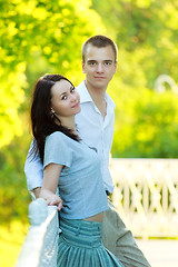 Image showing young couple in summer park