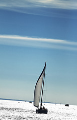 Image showing small yacht in sea