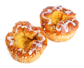 Image showing two apple cakes