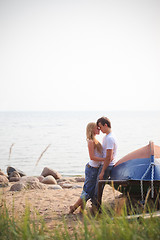 Image showing beautiful couple on a beach