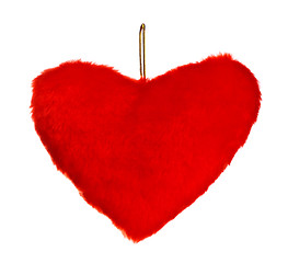 Image showing red heart shaped pillow