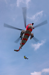 Image showing Sea King rescue helicopter