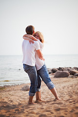 Image showing couple fun on a beach