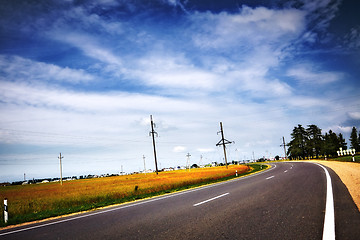 Image showing highway under blue cloudy sky