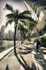 Image showing Miami Skyscrapers near Bayfront Park