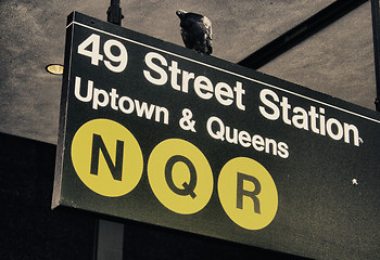 Image showing Subway Signs of New York City