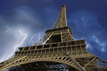 Image showing View of Eiffel Tower from Below, Paris