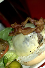 Image showing bacon cheeseburger