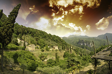 Image showing Sky over Tuscan Countryside in Casoli