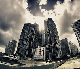 Image showing Fisheye view of Miami Roads in Winter